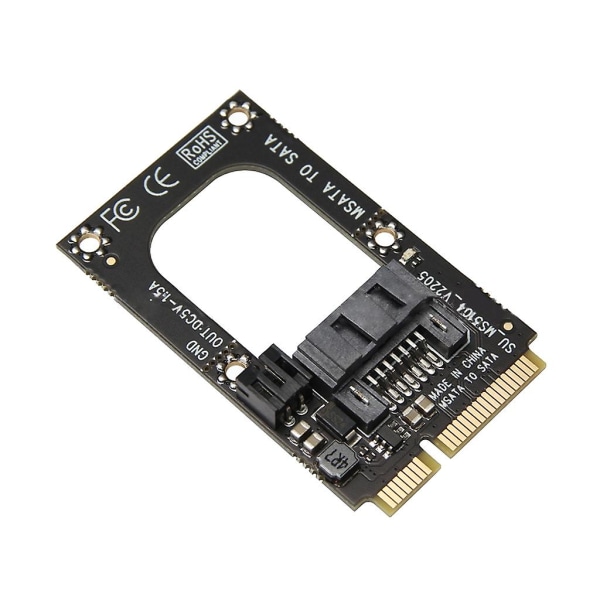Mini Sata till 7-pin Sata förlängningsadapter Full-high Half-size för 2.5\" 3.5\" Hdd [DB]