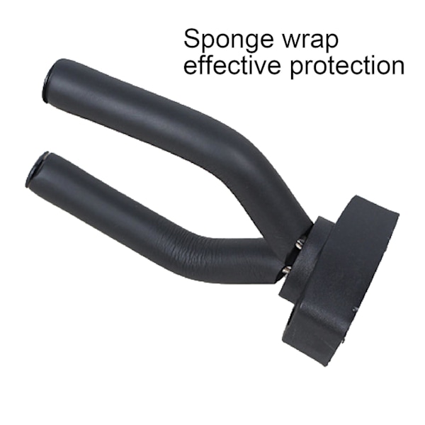Veggmontert U-formet Elektrisk Gitar Bass Ukulele Display Stativ Krok Holder Henger [db] Black