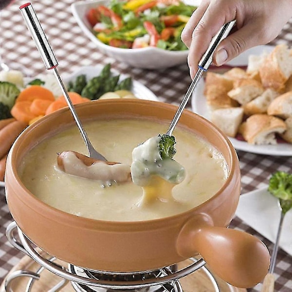 Fondue Ostestikker Fondue Sett For Maskin Sveitsisk Ost, Rustfritt Stål Fonduegafler Marshmallow Ro [db]