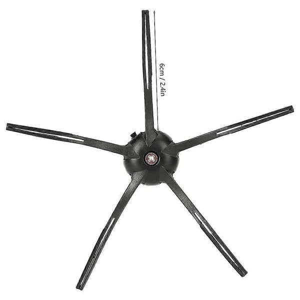 2 kpl sivuharjan vaihtotarvike XIAOMI Roborock S6 S5 E35 E2 -lakaisurobotille, musta [DB]