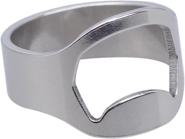 Ölflasköppnarring - Ölflasköppnarfingerring | Barkit, Kan Rostfritt Stål Köksredskap, Öppnare[DB] Silver