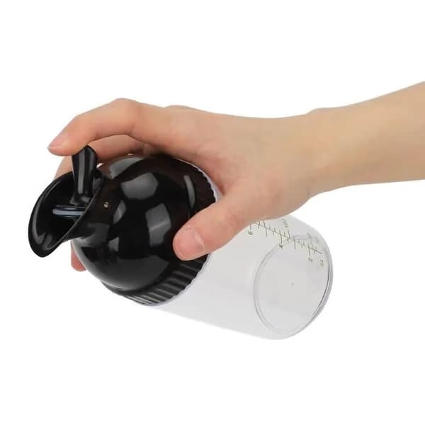 200 ml sort salatdressingryster — BPA-fri — Lækagesikker — Stødresistent (DB)