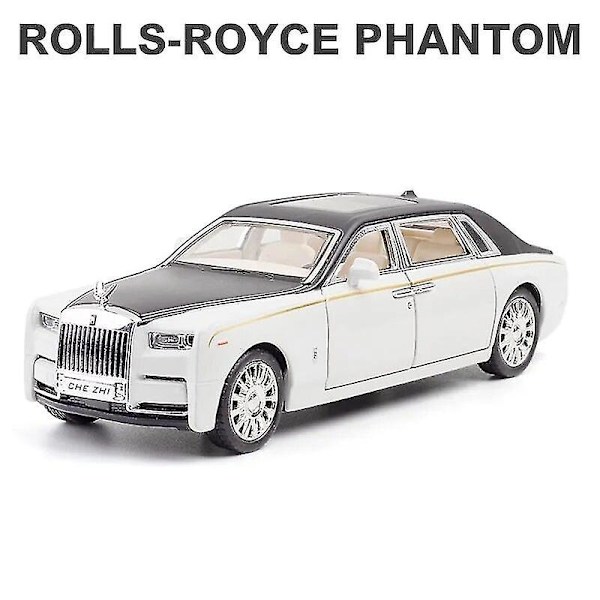 1/32 Rolls Royce Phantom Diecast Lekebil Miniatyrmodell Luksus Super Pull Back Lyd & Lys Dører Åpningsbar Samling Gave Barn Db Rolls-Royce Phantom