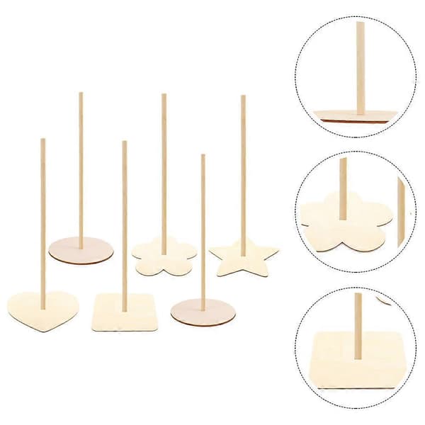 Kreativ Donut Display Rack Træ Donut Display Stand til 6 stk