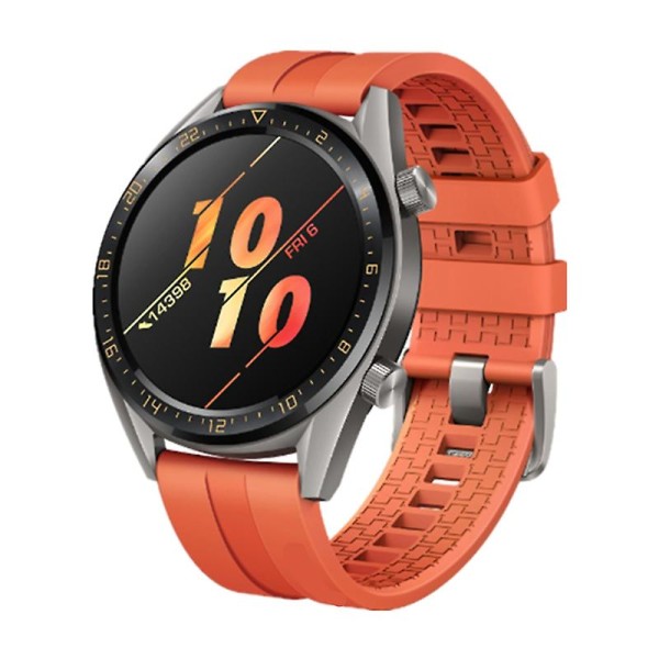 22mm Silikon Armband Kompatibel Samsung Galaxy Watch 46mm/gear S3/huawei Watch Gt Orange