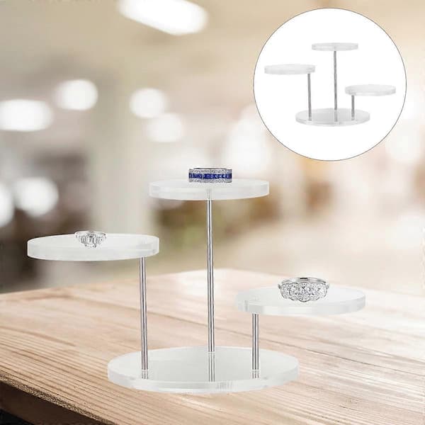 Display Stand Ring Show Rack til smykker med 1 sæt flerlags display stand [DB]