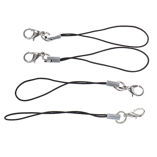 10 st Lanyard Nyckelring för USB-minne Rem Snöre Svart [Db] One Size