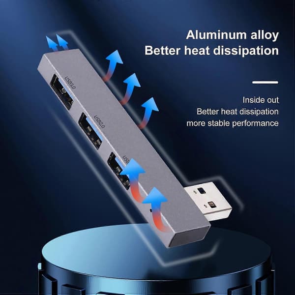 USB Dockingstation 3-i-1 Multifunktionel Højhastigheds Multi-port Udvidelse Bærbar USB2.0/USB3.0