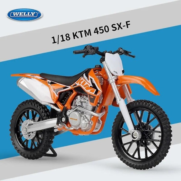 Welly 1:18 Ktm 450 Sx-f Legering Motorcykel Modell Diecast Metall Leksak Motorcykel Modell Hög Simulering Samling Barn Leksaker Present Db With foam box1