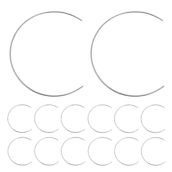 DIY Drömfångarram Metallhantverksringar för Heminredning Halvcirkel Silver 20cm Järn 15st[DB]