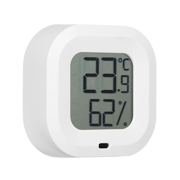 Digital Termometer Hygrometer för iOS/Android Smart Fuktighetstemperaturgivare med Alarm och Datalagring för Växthus [DB] White