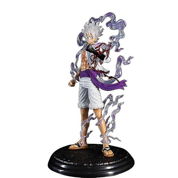 One Piece Luffy Gear 5 Anime Figur Sun God Nika 17cm PVC Action Figurine Statue Samleobjekt Modelldukke Leker for Barn Gave C Db with box 26cm white