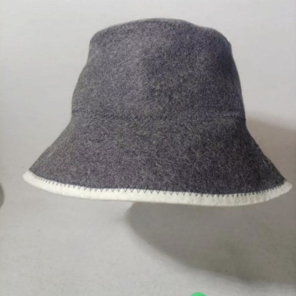 Saunahatt, Filt Russisk Saunahatt, Vannabsorberende Badehatt, Gjenbrukbar Fisker Saunahette, Banyahatt for Menn og Kvinner [DB] White and Grey