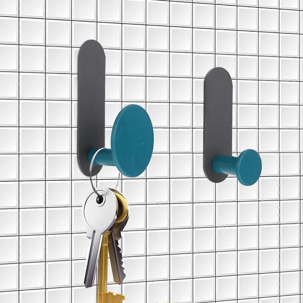 Immune Hole Hooks Kannettava takkikoukku 4 kpl harmaa [DB]