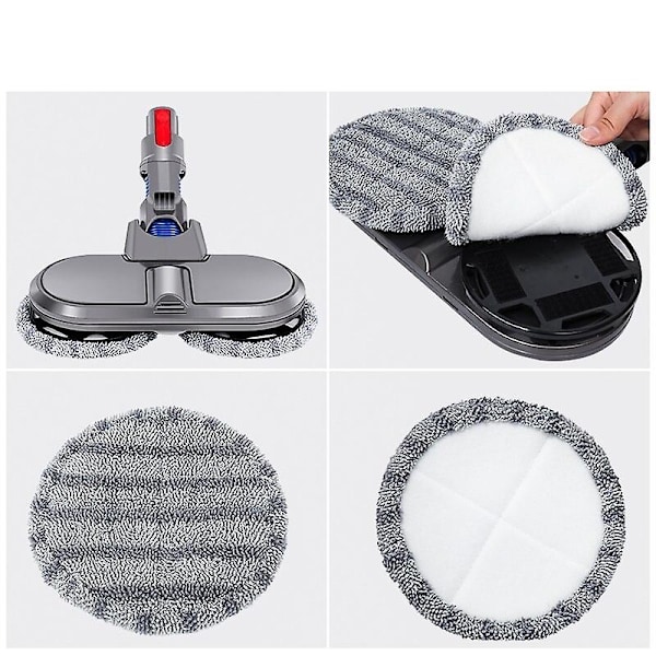 Mikrofiber Mopp Klud til Samsung støvsuger Jet90. Vådt Tørt Mopp Elektrisk Hovedbørste Pad Tilbehør  Tæppefejer {db} 6pcs