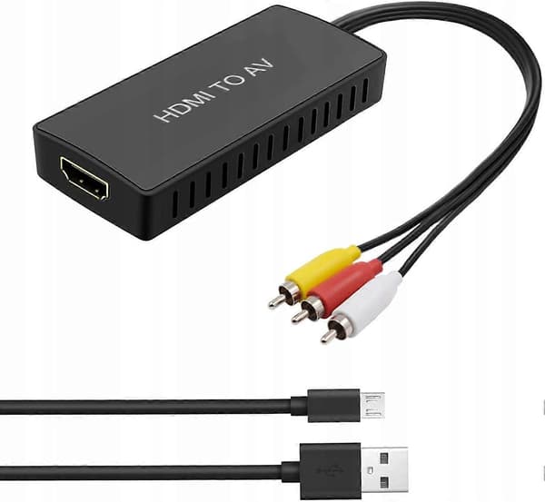 HDMI til RCA Konverter AV Cinch CVBS 1080 Adapter [DB]