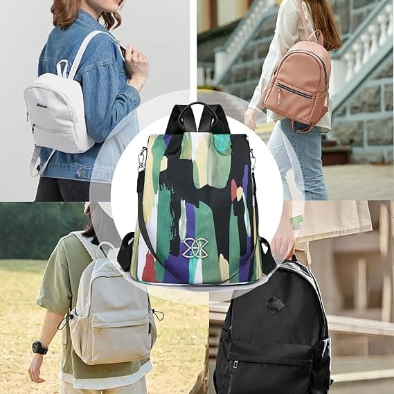 Fritidsryggsäckar för kvinnor, stöldskyddsryggsäckar, lätta resväskor, ryggsäckar för studenter (DB)