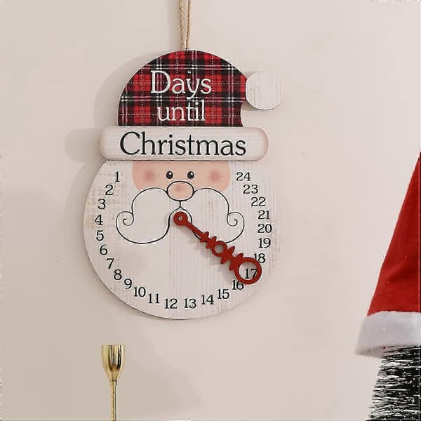 Tomte Adventskalender i Trä för Högtiden