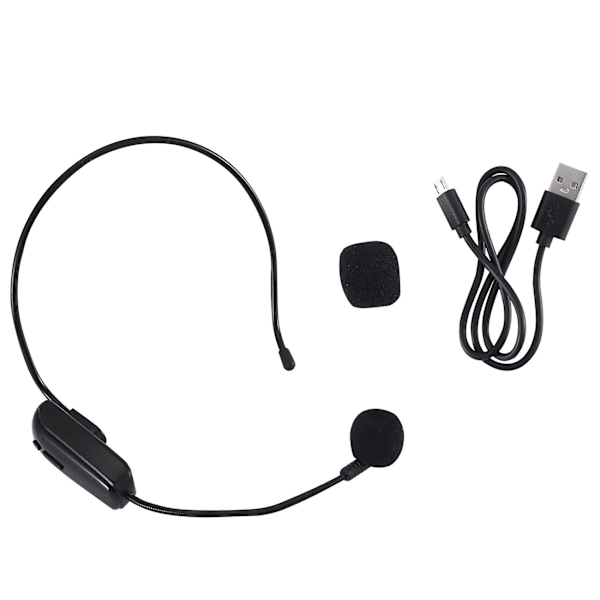 Langaton Mikrofoni Radio FM Kuulokemikrofoni Handsfree Mikrofoni Kaiuttimelle Opetus Opas Myynti Promoti {Db} Black