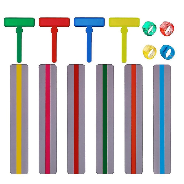 14 kpl Ohjatut lukuliuskat työkalut set sormijäljittimet korostusliuskojen viivoittimet lukihäiriöisille