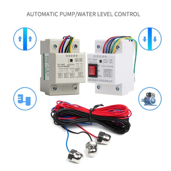 DF-96D Vedenpinnan Säätölaite Automaattinen Vesipumpun Ohjain Helppokäyttöinen db DF-96D with switch controller