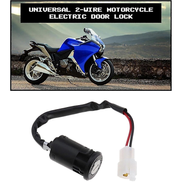 12 V virtalukko virtalukon sylinterikytkin 2-johtoinen on/off 2 avaimella auto moottoripyörä [DB]