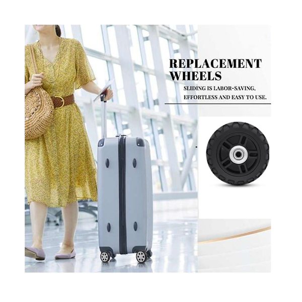Kuffert Hjul 1 Par Bagage Kuffert Udskiftningshjul Aksler Deluxe Reparation Deluxe Reparation Også DB Black