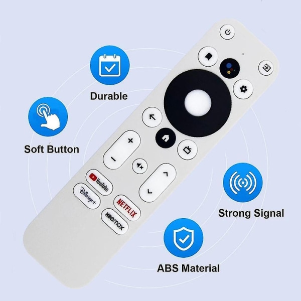 Erstatningsfjernkontroll for / Km2 for Km2 4k-sertifisert Voice Android TV-boks DB
