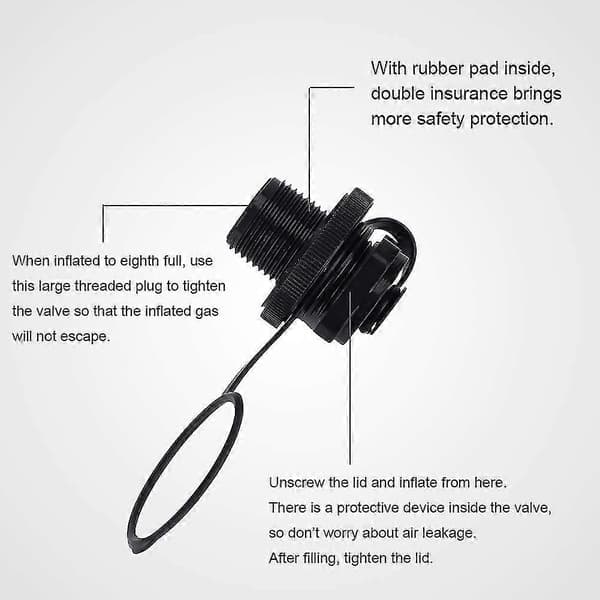 Intex Kajak Ventil Ersättning 2-Pack, Envägs Uppblåsningsluftplugg för Uppblåsbara Båtar [DB]
