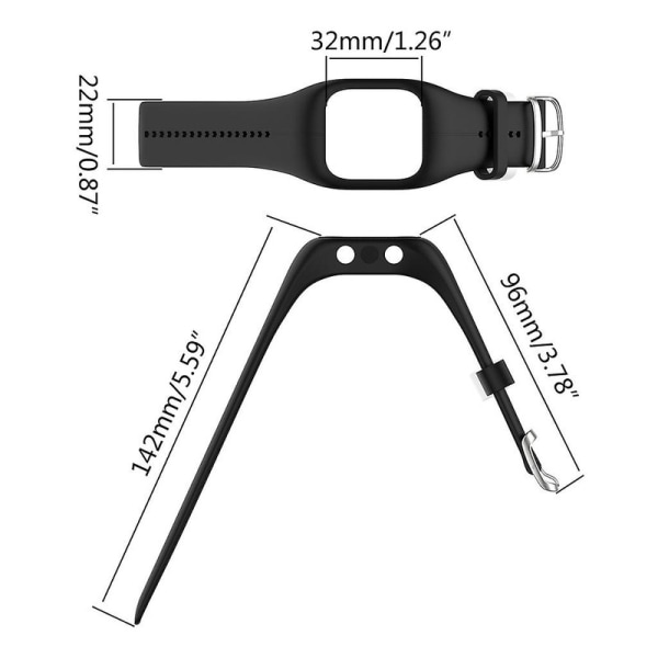 Myk silikonrem for Polar A300 DB White