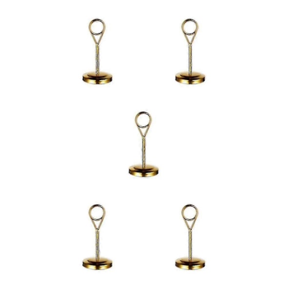 1/2/3/5 Bordnummerholder i Rustfritt Stål, Skiltstativ, Fotostativ for [DB] Gold 10cm 5PCS