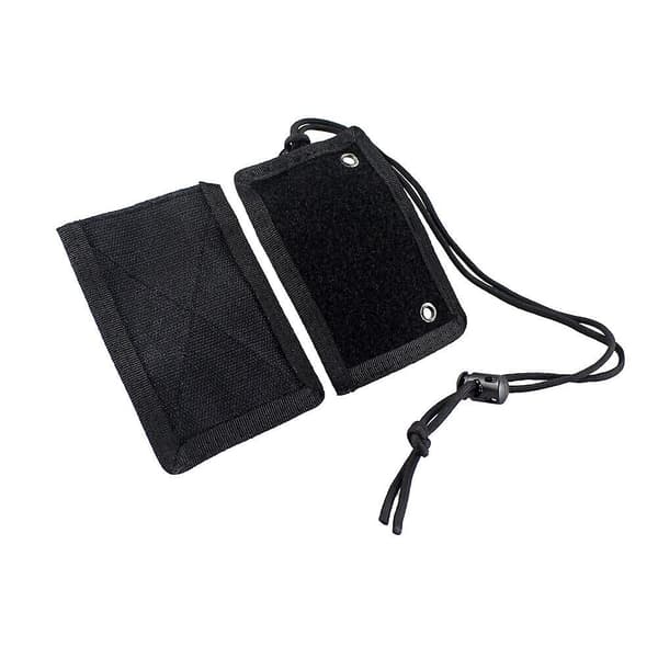 Taktisk ID-kortholder Organizer Hook&Loop Patch Badge Holder med nakkestropp [DB] Black