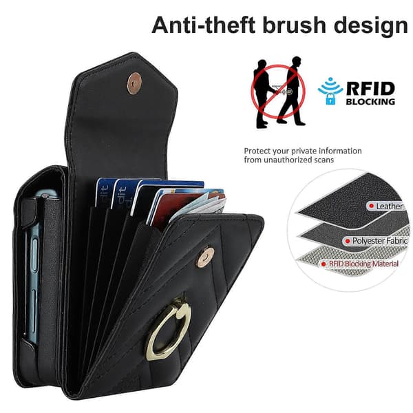 V-formet RFID-etui til Motorola Razr 40 [DB] Black