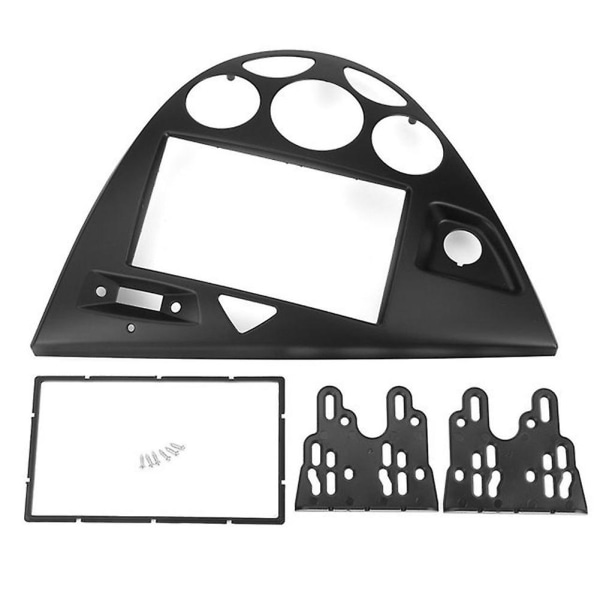 2 Din Radio Fascia til Focus / Fiesta Stereo Panel Radio Trim Kit Face Frame Lhd Refitting Installation  [XC] Black