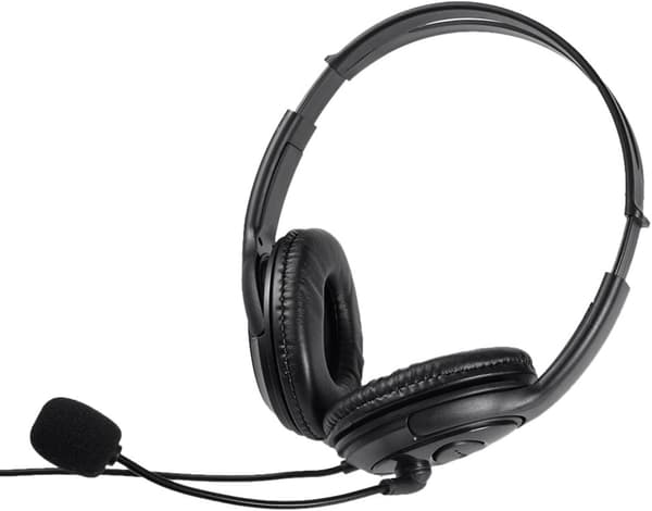 USB-datamaskinheadset - USB-headset for bærbar PC med mikrofon - Komfortabel datamaskin med demping, moderne for VoIP Skype MS Teams konferanseklasse[DB]