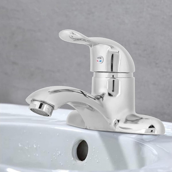 G1/2 Kaksinkertainen allashana, Yksittäinen vipu ja kylmäsekoitin hana 2 reiän kannelle Lavatory Koti Tarvikkeet DB