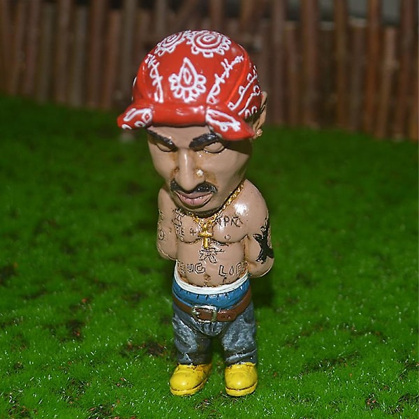 Tupac Rapper Figur Hip Hop Star Guy 2 Pac Snoop Dogg Figurine Leksak Cool Stuff Figurer Samling Modell Kreativ Dockstaty Present db B About 10cm-11.5cm