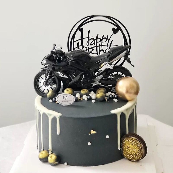 1:18 Ducati Motorcykel Tårta Dekoration Prydnader Simulering Legering Plast Glidande Lokomotiv Modell Födelsedagspresent Leksaker Db Alloy plastic 696 C