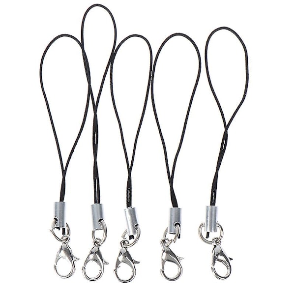 10 st Lanyard Nyckelring för USB-minne Rem Snöre Svart [Db] One Size