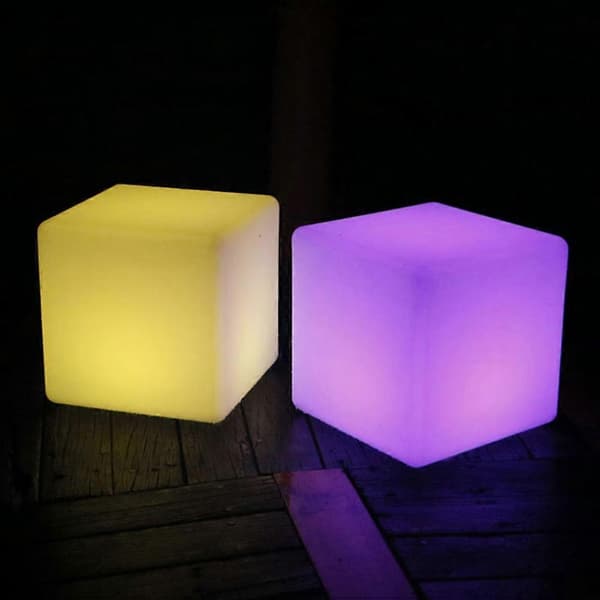 Farveskiftende lampe vandtæt terninglys 3 lys til belysning [DB]