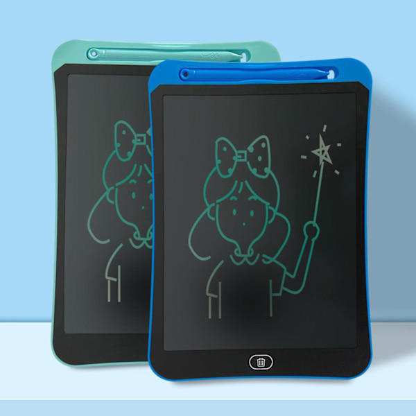 10 tuuman piirtotaulu, sujuva kirjoittaminen, yhden napsautuksen painike, silmäsuoja, ei sinistä valoa, maalaus, lapsi, LCD-kirjoitus Db Light Blue