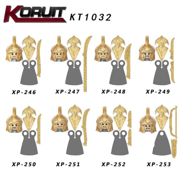 Nye middelalderlige dværg orke troldmand hobbited figurer tilbehør modelbyggeklodser lotr mursten legetøj til børns gaver Db Set 12