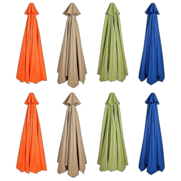 Ycy-bestselger Erstatning Stoff Hage Parasol Baldakin Deksel For 3m 6/8 Arm Terrasse Sol Paraply 50% Tilbud DB Navy blue 300cm*6k