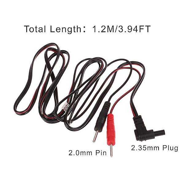 Elektroterapi Elektrodlederkablar Kabel Tens Massager 2.35mm Anslutning Hfmqv {Db} One Size