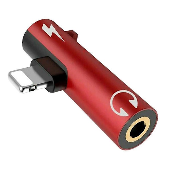 2 i 1 o Splitter Adapter Laddare 3.5mm AUX Hörlursadapter För iPhone [DB]