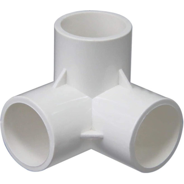 3-vejs PVC-fittings PVC-rørforbindelser, 3D-fittings (32mm, 4stk)