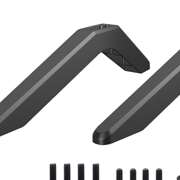 2x TV-stativben med skruvar Svart Ersättningsstöd TV-stativbas [db] Black 26.5CMX5.8CM