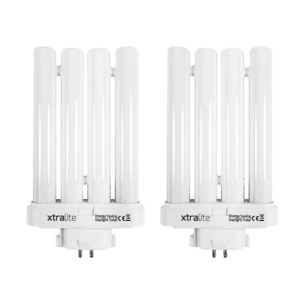 Xtralite 27w dagslysudskiftningspære til højsynslæselamper, 4 Pin Gx10q-4 Quad Tube (6500k) [DB] Pack Of 2