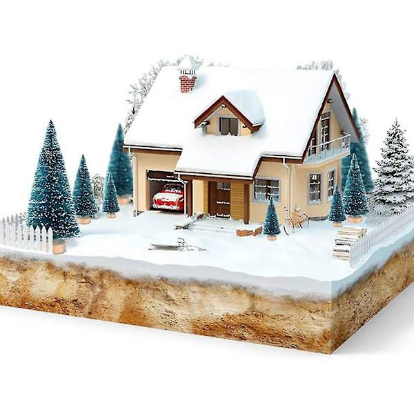 50 stk. Miniature Kunstige Juletræer Små Sne Frost Træer Fyr [DB]