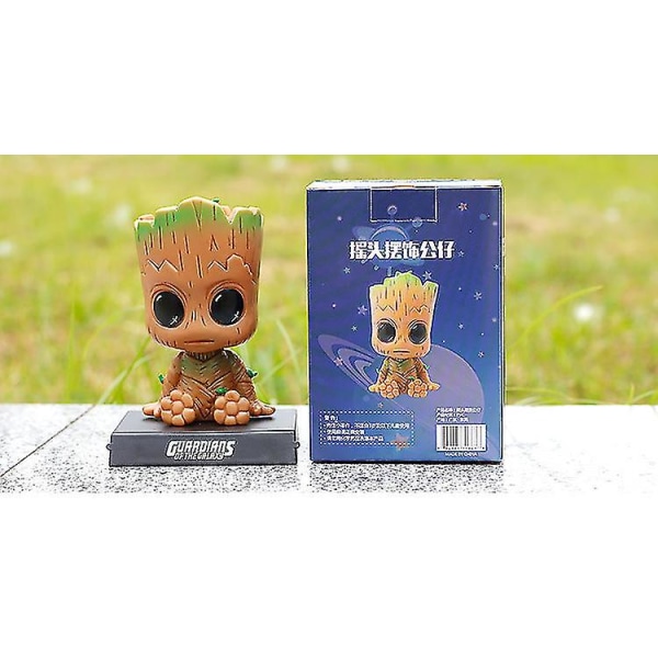 Cartoon Groot Auton Kojelaudan Bobblehead Toimintahahmo Söpö Anime Groot Auton Tarvikkeet Uusi Db